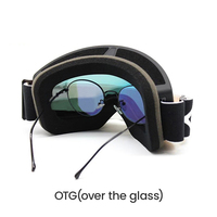 Gafas de Esquí Cilíndricas Antivaho al por Mayor, Personalizables, con Banda Elástica Ajustable, Gafas Deportivas OTG de Fábrica