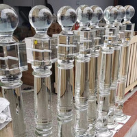 Offres Spéciales luxe Haute Clair Acrylique balustrade De Cristal pour main courante d'escalier