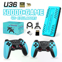 Console de jeu TV U36 128 Go avec environ 50 000 jeux rétro, sortie 4K, 2,4 GHz, plus de 40 émulateurs, manette sans fil, consoles de jeux vidéo
