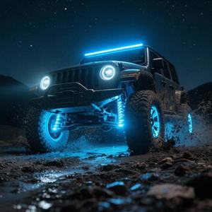 Nouvel ensemble de feux de roche tout-terrain professionnels 4/6/<span class=keywords><strong>8</strong></span>/10/12/16/20 pièces, <span class=keywords><strong>blanc</strong></span> <span class=keywords><strong>pur</strong></span>, 24 LED, contrôle par application, éclairage sous le véhicule, installation facile - Product Image 4