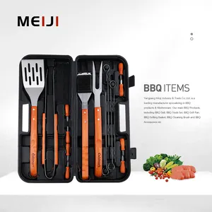 MEIJI 2023 Planner Best Selling Products Supplier Bbq Tool Set Grill 4 Pieces Bbq Grilling Tools Set