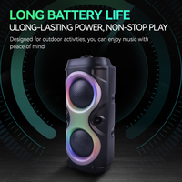 SING-E ZQS42103XW Altavoz Inalámbrico Bluetooth de 4 Pulgadas con Bajos Potentes, Luces Mágicas, Portátil, Compatible con Tarjetas de Memoria para Teléfonos Móviles