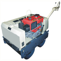 Moteur diesel 20hp Mini compacteur à rouleaux vibrants Machines de construction à double tambour Rouleau vibrant 20hp
