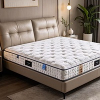 Matelas à ressorts ensachés en gros, mousse haute densité, support compressé, enroulable dans une boîte en carton, matelas à ressorts pour hôtel