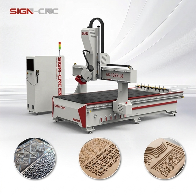 4 Axis Atc Aluminum Mdf Cnc Router Atc Cnc Wood Router Cabinet Door Making Machine Cnc Atc Router Machine