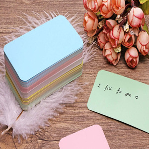 Blank <b>Note</b> Cards 100 Sheets 180g Pastel Colors For Messaging <b>Notes</b> Doodling Scrapbooking DIY Labels Flashcards - Product Image 4