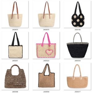 Bolso Tote Grande de Paja Azul Medianoche, Tejido Abierto, Hueco, de un Solo Hombro, Ligero, Estilo Boho, para Playa, Viajes y Compras - Product Image 6