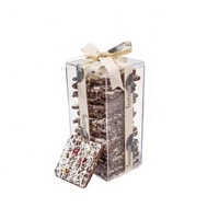 Boîtes de rangement en acrylique empilables modernes personnalisées - Design en treillis transparent avec logo personnalisé pour le stockage de bonbons et de noix