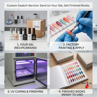Missgel Premium 120 Échantillons de Nail Art Prêts à l'emploi avec Nuanciers de Vernis Gel UV Peints à la Main pour Salons de Manucure