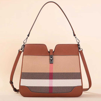 Sac fourre-tout fabriqué en Chine, personnalisable (OEM), avec une bandoulière unique et une bandoulière croisée, en cuir de vachette et lin, sacs à main pour femmes