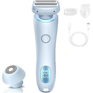 เครื่องโกนหนวดไฟฟ้า Petalsmooth Pro พลบค่ำ Glide 3.0กันน้ำ2-in-1แบบเปียกแห้งสำหรับการกำจัดขนแบบไม่เจ็บหัวถอดได้ - Product Image 1