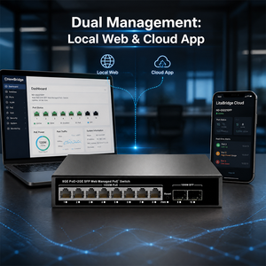 <span class=keywords><strong>Switch</strong></span> Ethernet intelligent 8 ports PoE Gigabit géré par Web, 2 ports SFP Uplink, 120W, contrôle par application, pour réseau AP sans fil d'hôtel - Product Image 2