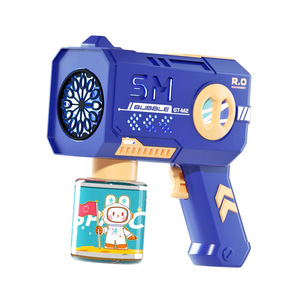 Pistola de burbujas automática pequeña al por mayor, máquina de burbujas Gatling totalmente automática, cañón de juguete para niños con luces, de plástico para la calle - Product Image 5