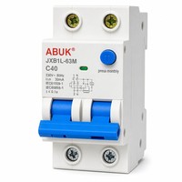 ABUK RCBO MCB 1P-4P 6A-100A 230/400V IEC60898 CE Certifié CB 4500A Rail DIN OEM