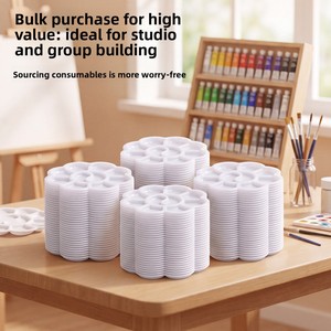 <span class=keywords><strong>Palette</strong></span> <span class=keywords><strong>de</strong></span> <span class=keywords><strong>peinture</strong></span> transparente pour enfants, motif fleur <span class=keywords><strong>de</strong></span> prunier, <span class=keywords><strong>palette</strong></span> en plastique, <span class=keywords><strong>palette</strong></span> <span class=keywords><strong>de</strong></span> <span class=keywords><strong>peinture</strong></span> acrylique et gouache, vente en gros - Product Image 2