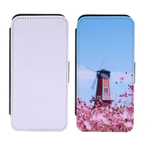 Offre Spéciale Sublimation Anime personnalisé PU cuir portefeuille couverture sans fil téléphone étui protecteur pour iPhone X XR 12 13 XS Max Pro Max