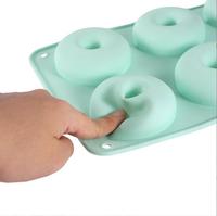 Moules à donuts en silicone perforé de qualité alimentaire pour bébés, accessoires de cuisine, moules à chocolat, moules à pâtisserie