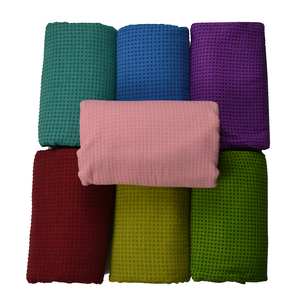 350gsm Giá Rẻ Thêu Logo Hot Yoga Khăn Sợi Nhỏ Không Trượt Không Có Dấu Chấm - Product Image 3