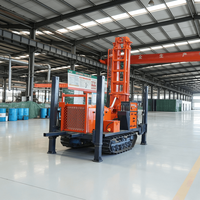 Machine de forage puissante la plus vendue en usine, pour puits profonds de 260 m, plateforme de forage diesel portable pour puits d'eau, certifiée CE ISO, en promotion