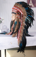 Super Deluxe carnaval indien plume Chef Tribal coiffe MH-0160