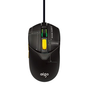 Aigo Gaming <b>Mouse</b> 7 Buttons Optical Wired RGB Backlit Right Hand Ergonomic - Product Image 2