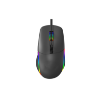 Souris de jeu 3D M28 en ABS, compacte, étanche, avec rétroéclairage RGB 7 couleurs roses personnalisées et connexion filaire