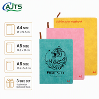 A5 Sublimation Blancs Journal Agenda Bloc-Notes Stationnaire Personnalisé Imprimé Logo Couleur Pu Cuir Sublimation Cahier