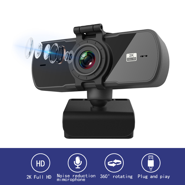 Cam 2K Full HD 1080P  Camera Autofocus With Microphone USB  Cam for PC Computer Mac Laptop Desktop YouTube Camera