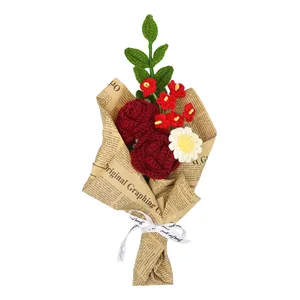 Передовые Искусственные цветы из чистого хлопка, розы, отправленные в романтической упаковке для влюбленных, продукт уникального жанра