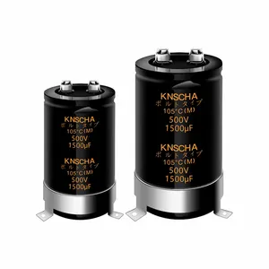 KNSCHA Terminal Sekrup 450V 1200Uf Kapasitor Elektrolit 3300Uf Kapasitor Elektrolit Aluminium untuk Inverter