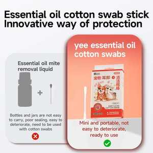 Venta al por mayor <span class=keywords><strong>de</strong></span> fábrica Pet Clean Ear Liquid Filled Cotton Hisopo Eliminar la <span class=keywords><strong>cera</strong></span> y los ácaros del oído para gatos y perros - Product Image 2