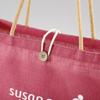 Sac fourre-tout en toile de jute naturelle noire et jaune imperméable de haute qualité, avec logo imprimé, pour femme