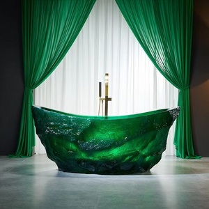 Bañera de Resina Independiente, Color Verde Esmeralda, Moderna y Lujosa, de 1.7m, para Villa o <span class=keywords><strong>Spa</strong></span> - Product Image 1
