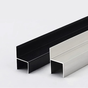 Profil aluminium berbentuk H tahan lama untuk hiasan pintu dan dinding partisi untuk lokakarya gudang gedung kantor - Product Image 1