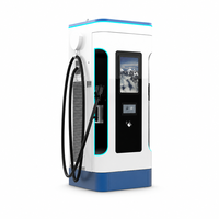 Nouvelle borne de recharge rapide pour véhicules électriques DC 120 kW, extérieure, montée au sol, connecteur CCS2, station de recharge, indice de protection IP54, avec WiFi 4G