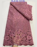 Dernier design de dentelle africaine en couleur unie, dentelle brodée française, tissus en dentelle pour femmes avec paillettes