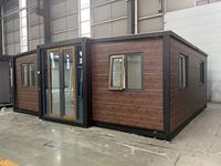 Villa conteneur pliable et extensible de 40 pieds, 4 chambres, ignifuge, modulaire, préfabriquée, entièrement meublée
