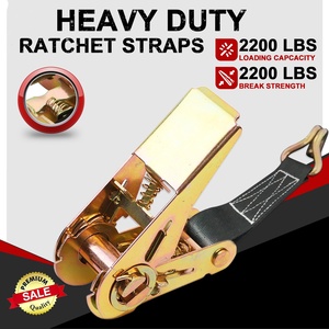 OEM 4-Piece 1500lb Tie-Down Set 1 Inch 15ft Cargo Motorcycle Straps S Hook End 1500lb Ratchet Tie Dows <span class=keywords><strong>Sangle</strong></span> d'arrimage en polyester - Product Image 4