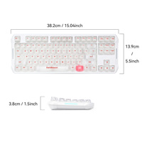 Teclado Mecánico Flux 87 Blanco, 8K Polling Rate, Cableado, Interruptores Magnéticos de Efecto Hall, TKL 87 Teclas, Rapid Trigger, RGB, USB-C, Esports, AI Gaming
