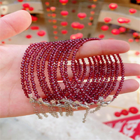 Bracelet de perles à facettes en améthyste et rubis, pierres de guérison en cristal, breloque de mode en pierres précieuses, vente en gros