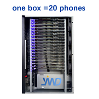 Chasis de servidor tipo rack P30 con 20 puertos USB para pruebas de programación y gestión de lotes en granjas de teléfonos
