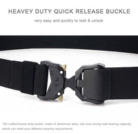Ceinture tactique pour homme en nylon élastique avec boucle à dégagement rapide en aluminium, logo personnalisé, entraînement, travail, randonnée, EDC