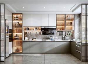 Armoires de cuisine modernes de luxe avec service de conception gratuit Évier de qualité supérieure et plan de travail en marbre Prix d'usine - Product Image 5