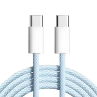 Câble de charge rapide USB Type-C vers Type-C PD 120W, très vendu, avec gaine TPE et blindage tressé pour écouteurs et téléphones mobiles