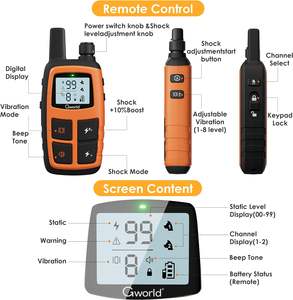 2600FT 범위의 2025 새로운 방수 원격 개 훈련 칼라 사용자 정의 색상 및 슈퍼 공장 품질 - Product Image 4