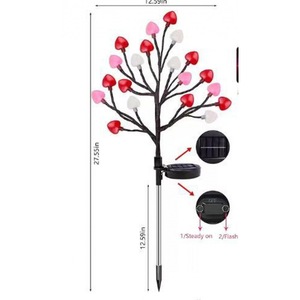 Lámpara Solar de Luciérnaga para Jardín, Luz LED de Paisaje, Enchufe de Rama de Árbol Solar de Navidad, Luz de Césped Impermeable para Exteriores - Product Image 3