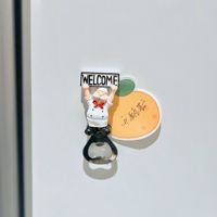 Décapsuleur magnétique 3D amusant en résine, figurine de chef de dessin animé pour la décoration de la maison et de la cuisine
