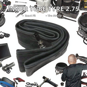 Pneu de moto 2.75-17, chambre à air en caoutchouc butyle, nouvelle valve A V 48mm, remplacement et réparation - Product Image 2