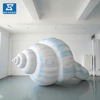 Coquille de conque gonflable, sculpture souple gonflable en forme de conque, idéale pour la décoration de plage et d'aquarium