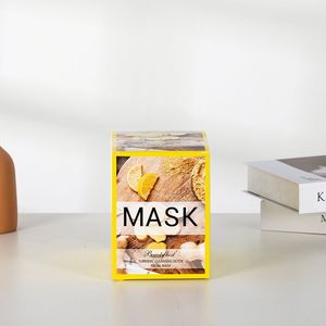 Organic Skin Care Turmeric Facial <b>Sheet</b> Mask Cosmetics OEM Private Label Beauty Anti Aging Anti Wrinkle Face Mask - Product Image 2
